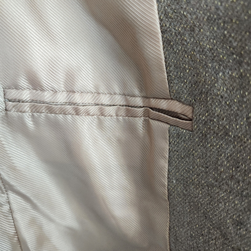 NWOT Banana Republic Tan Gold Metallic‎ Wool Blend Military Blazer Size 6 #0572 - Picture 9 of 14